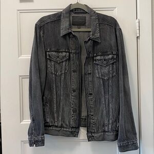 Lucky brand men’s denim jacket  dark gray  size large